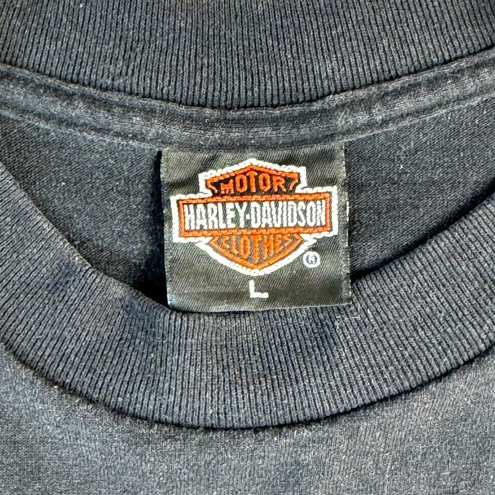 Vintage 1991 Harley Davidson Survivors Wolf 3D Single Stitch Made in USA Size L - Picture 4 of 5